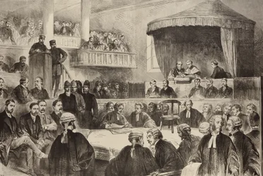 Die Staatsverfolgungen in Irland: Die Szene im Green Street Court House, Dublin